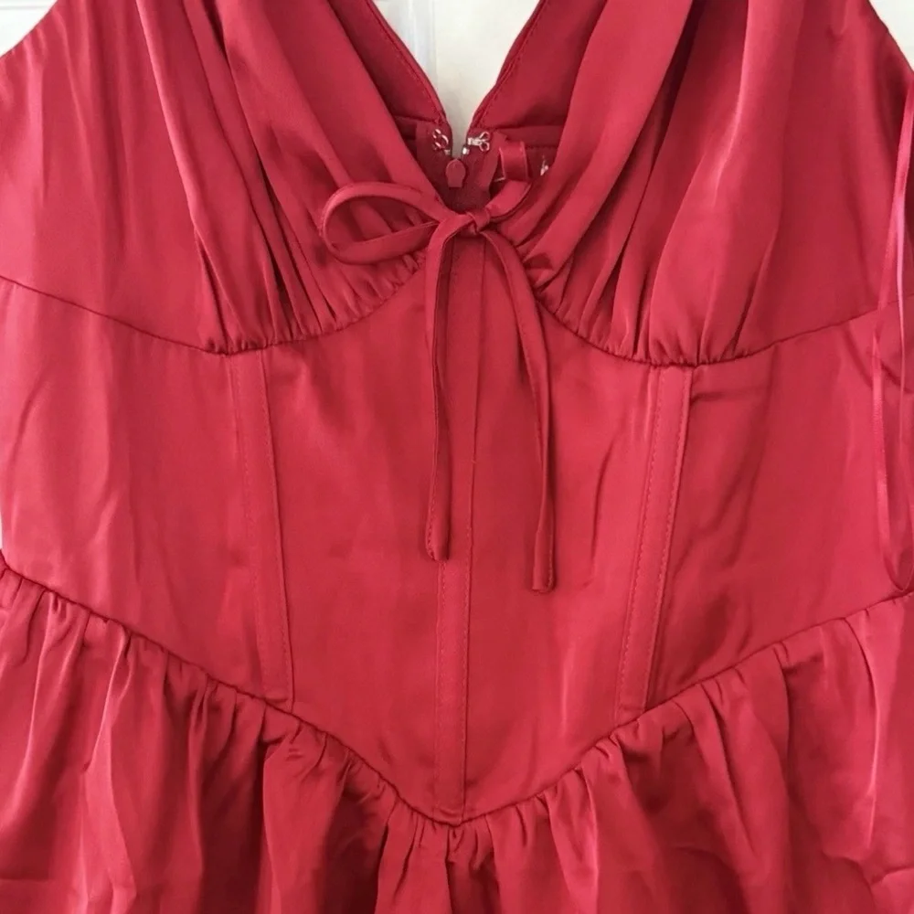 Francesca's Collections Red High-Low Dress - Picture 1 of 10